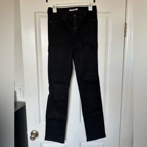 Black Levi straight leg pants